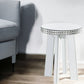 Lotus - End Table - Mirrored & Faux Ice Cube Crystals