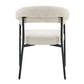 Jirina - Chenille Arm Chair (Set of 2) - Beige & Black