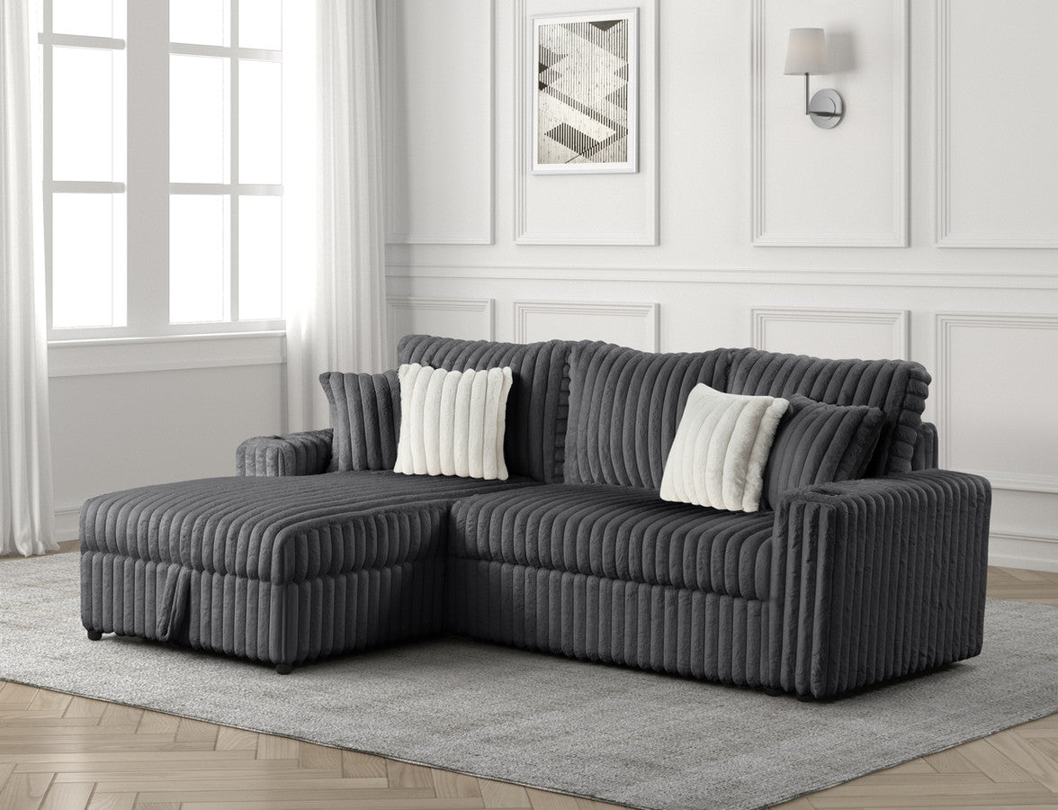 Diana LAF Dark Grey sleeper sectional