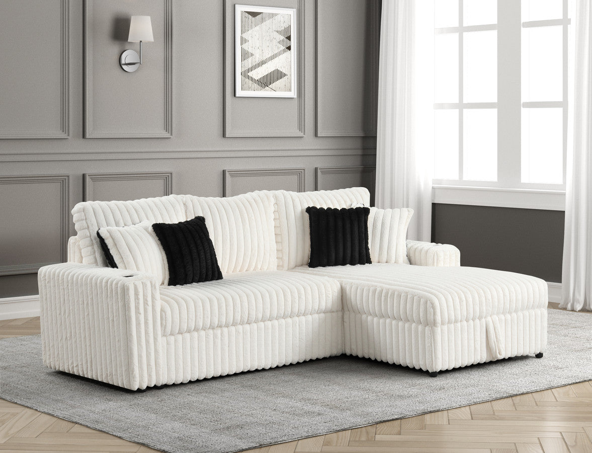 Diana RAF Beige sleeper sectional