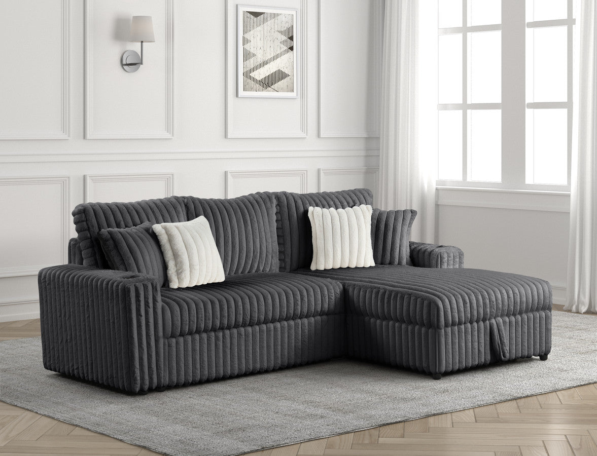 Diana RAF Dark Grey sleeper sectional