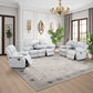 Cinema 3-Piece Grey Fabric Manual Reclining Sofa Set