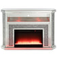 Noralie - 51" Fireplace With LED - Mirrored & Faux Diamonds