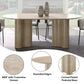Jirina - Dining Table - Travertine Pattern