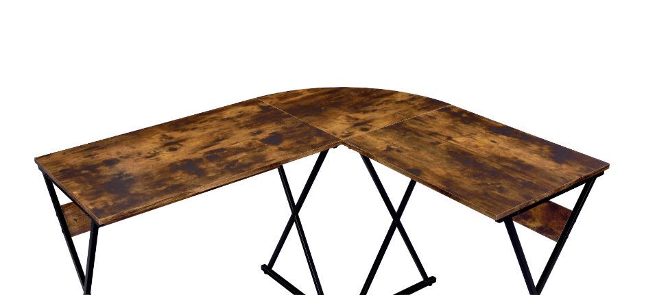 Zafiri - Writing Desk - Weathered Oak & Black