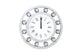 Boffa - Geometric Pattern Trim Round Wall Clock - Mirrored
