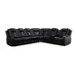 Ainehome Black Leather Power Reclining Sectional Sofa with Storage & Wireless Charging