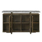 Dillon - Server With Marble Top - Natural / Walnut