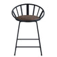 Zudora - Counter Height Chair (Set of 2) - Synthetic Leather & Black