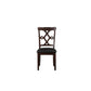 Ingeborg - 5 Piece Dining Set - Black Synthetic Leather & Espresso
