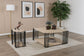 Vertex - Rectangular 3 Piece Occasional Set (1 Coffee & 2 End Tables) - Brown / Black