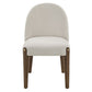 Gamarya - Side Chair (Set of 2) - White Fabric & Oak