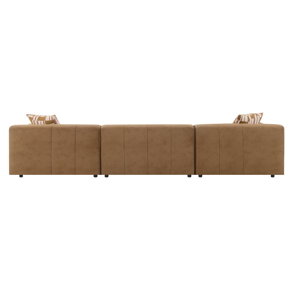 Zoey - Modular - Armless Chair - Chocolate Suede