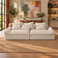 Jesse - Oversized Sofa With 6 Pillows - Beige Linen
