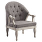Florian - Chair - Gray Fabric & Antique White