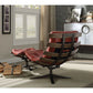 Gandy - Chair & Ottoman - Antique Red Top Grain Leather