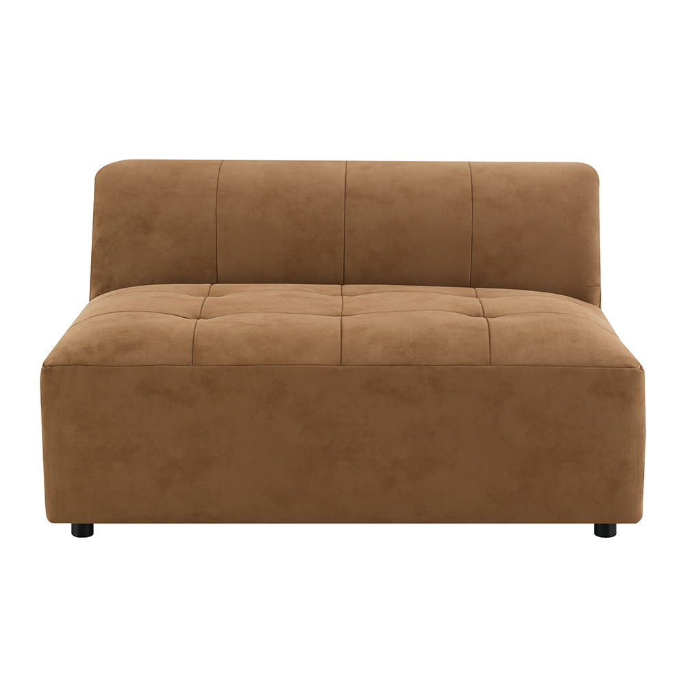 Zoey - Modular - Armless Chair - Chocolate Suede