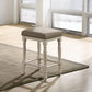 Tasnim - Counter Height Stool (Set of 2) - Tan Fabric & Antique White