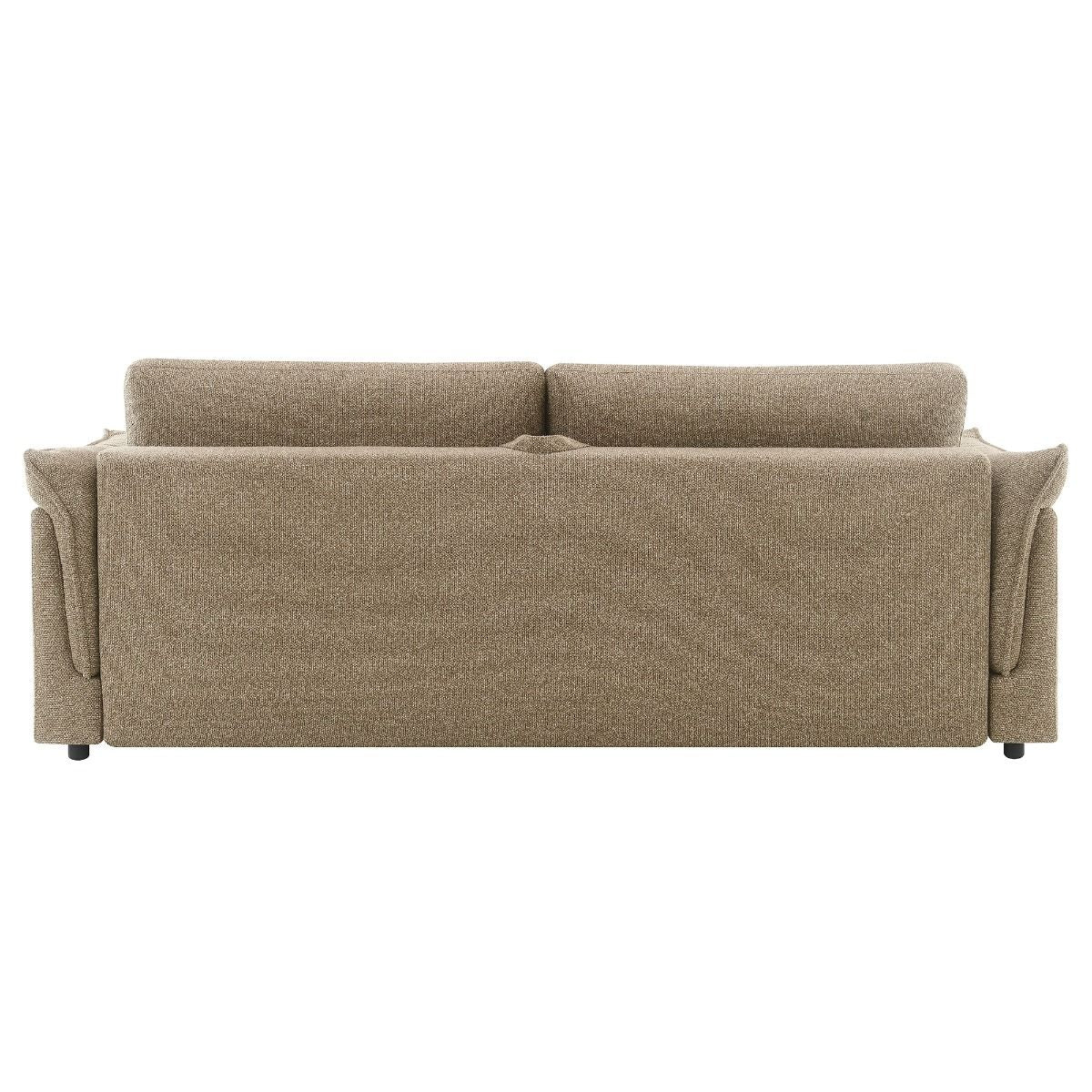 Turpin - Sofa With Sleeper, 2 Pillows & Storage - Brown Boucle
