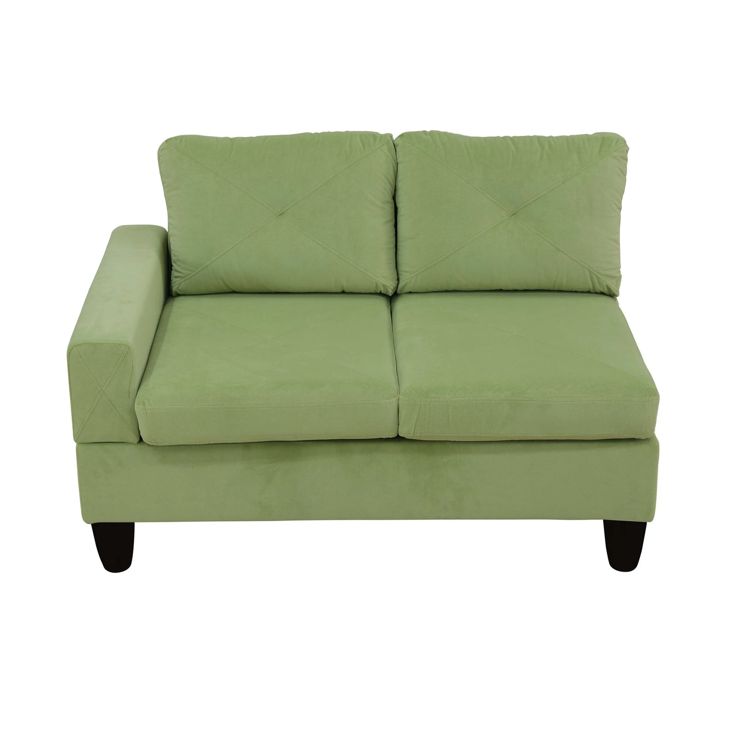 Ainehome Apple Green Flannel 4-Piece Modular Sofa Set