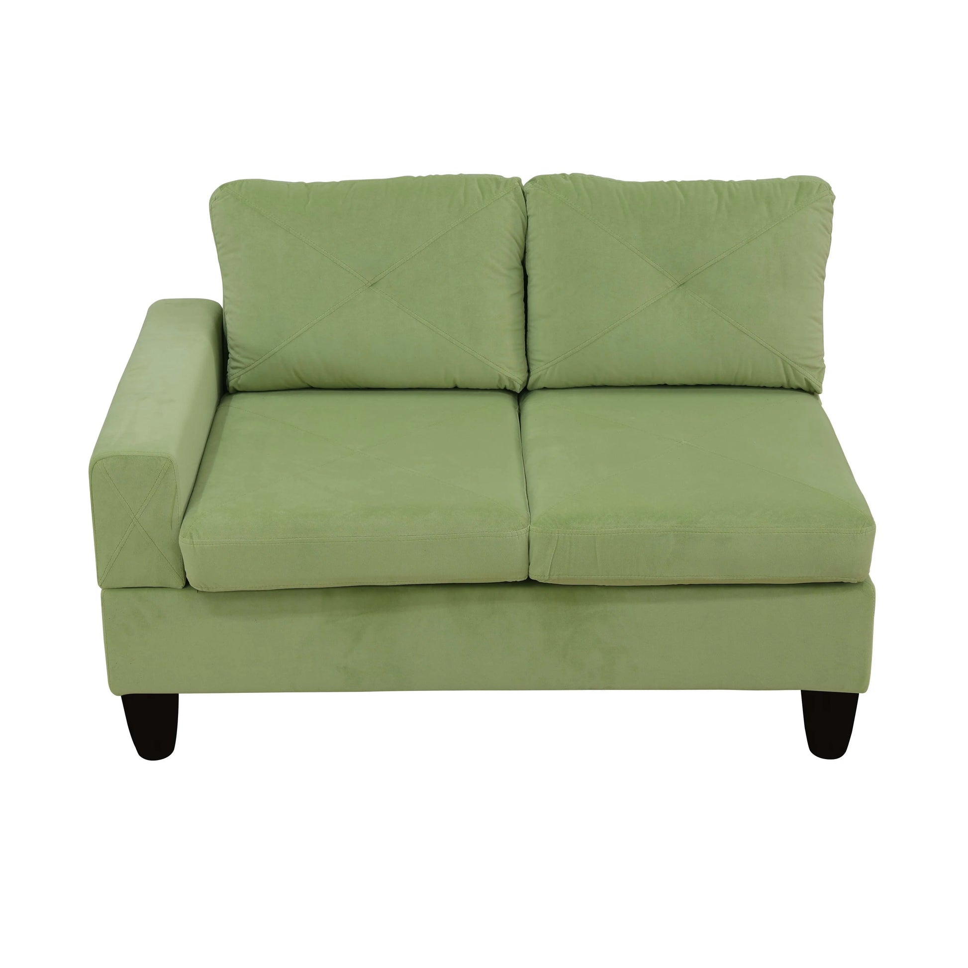 Ainehome Apple Green Flannel 4-Piece Modular Sofa Set