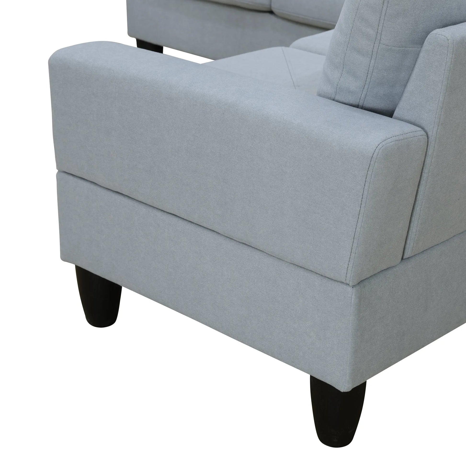 Ainehome Grey Flannel 4-Piece Modular Sofa Set