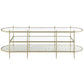 Zaba - TV Stand - Glass Top & Champagne