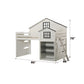 Ratana - Loft Bed - Gray & White