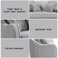 Mahler - Loveseat With 4 Pillows - Beige Linen