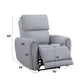 Jeromie - Power Motion Recliner With USB Port - Gray Synthetic Leather