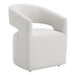 Libni - Arm Chair With Casters - Cream Linen