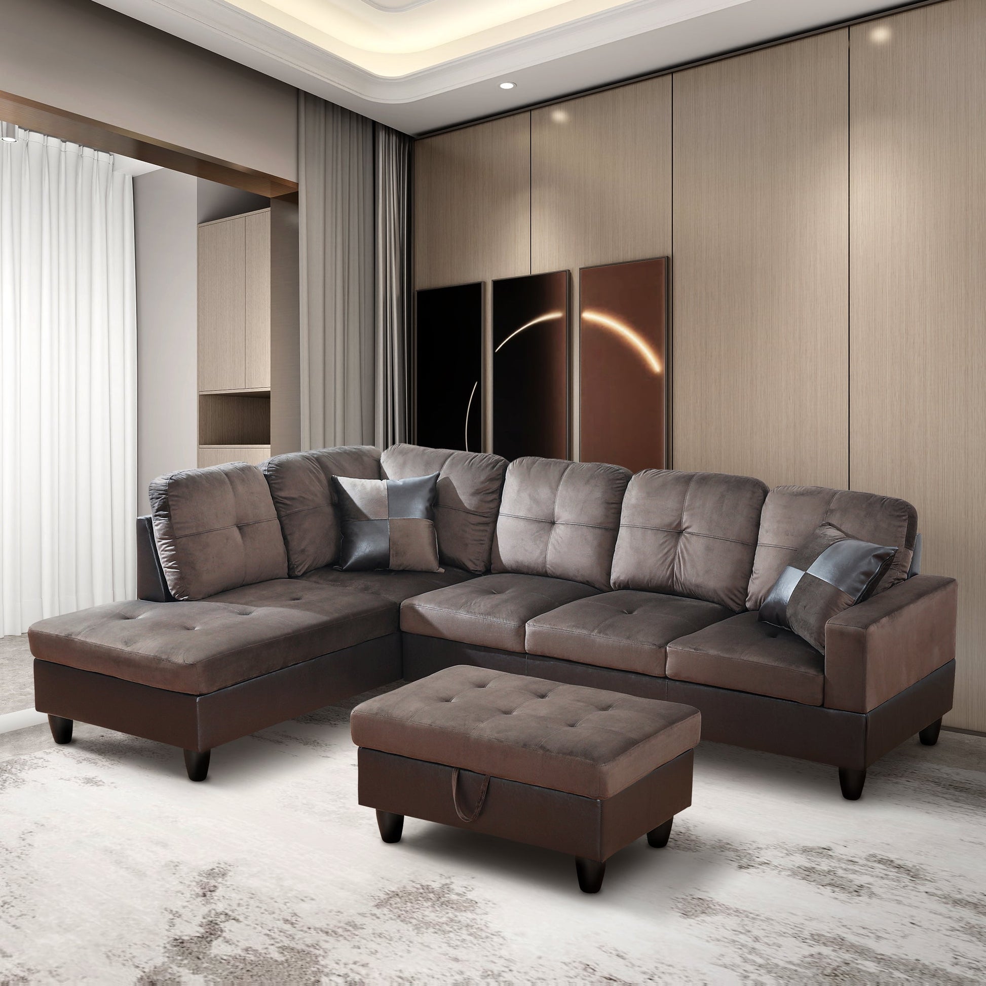 Dark Brown sectional