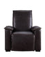 Misezon - Power Motion Recliner - Dark Top Grain Brown Leather & Aluminum