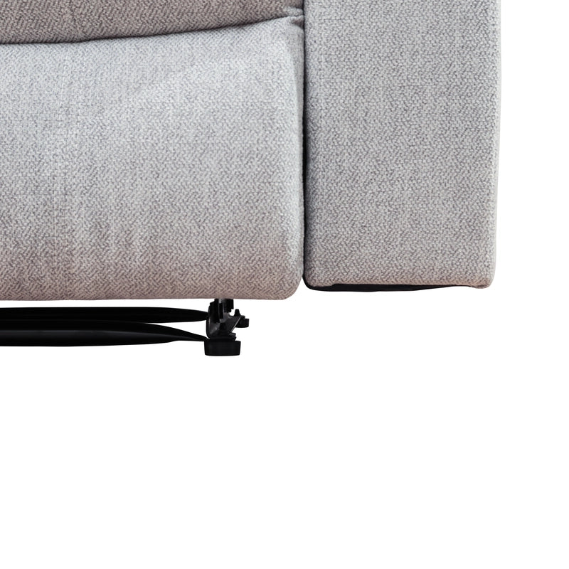 Ainehome Cinema 3-Piece Grey Fabric Manual Reclining Sofa Set