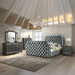 Kana - Bed With LED, Fireplace & TV Stand