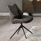 Malika - Side Chair With Swivel (Set of 2) - Brown Chenille