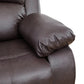 Ainehome "Cinema" 3-Piece Brown Faux Leather Manual Reclining Sofa Set