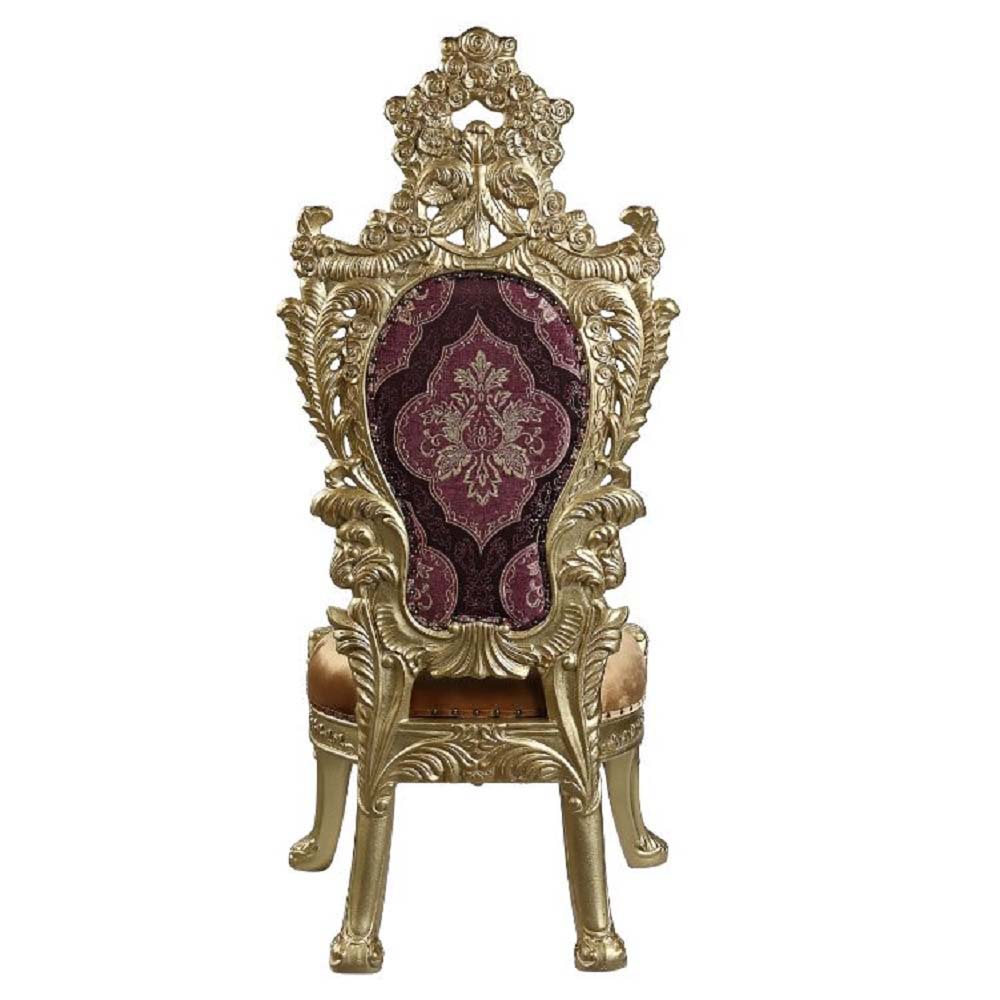 Bernadette - Side Chair (Set of 2) - Pattern Fabric & Gold