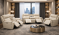 Everest Beige 3-Piece Leather Gel Power Reclining Set