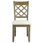 Karsen - Side Chair (Set of 2) - Beige Linen & Rustic Oak