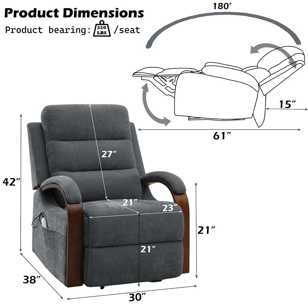Kayla - Power Recliner With Lift & Heating & Massage