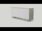 Liam - Console Cabinet - Blue Marble Print & Chrome