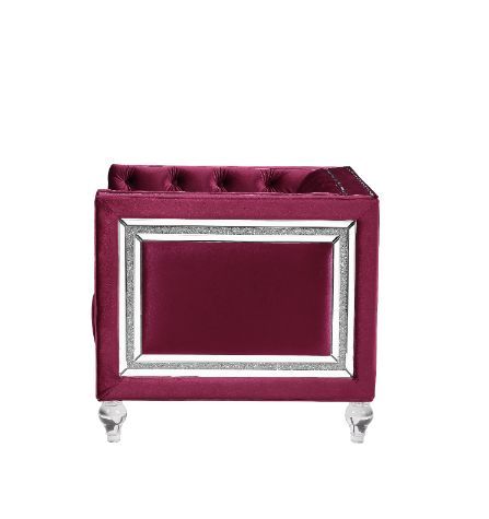 Heibero - Chair (Same Lv01402) - Burgundy Velvet