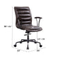 Zooey - Office Chair - Distress Chocolate Top Grain Leather