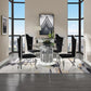 Cyrene - Side Chair (Set of 2) - Black Fabric & Stainless Steel