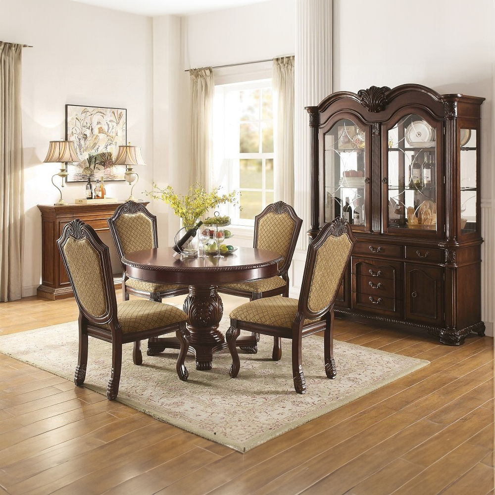 Chateau De Ville - Side Chair (Set of 2) - Fabric & Espresso