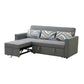 Grey Sackcloth Wide Convertible Sofa Bed image 2