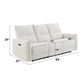 Lalisa - Power Motion Sofa With USB Port - Cream Chenille