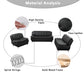 Ainehome Black Faux Leather 3-Piece Living Room Sofa Set with Elegant Design