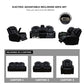 Black Leather Power Reclining Sectional Sofa with 170° Recline & Reading Lamp — Loveseat image 5